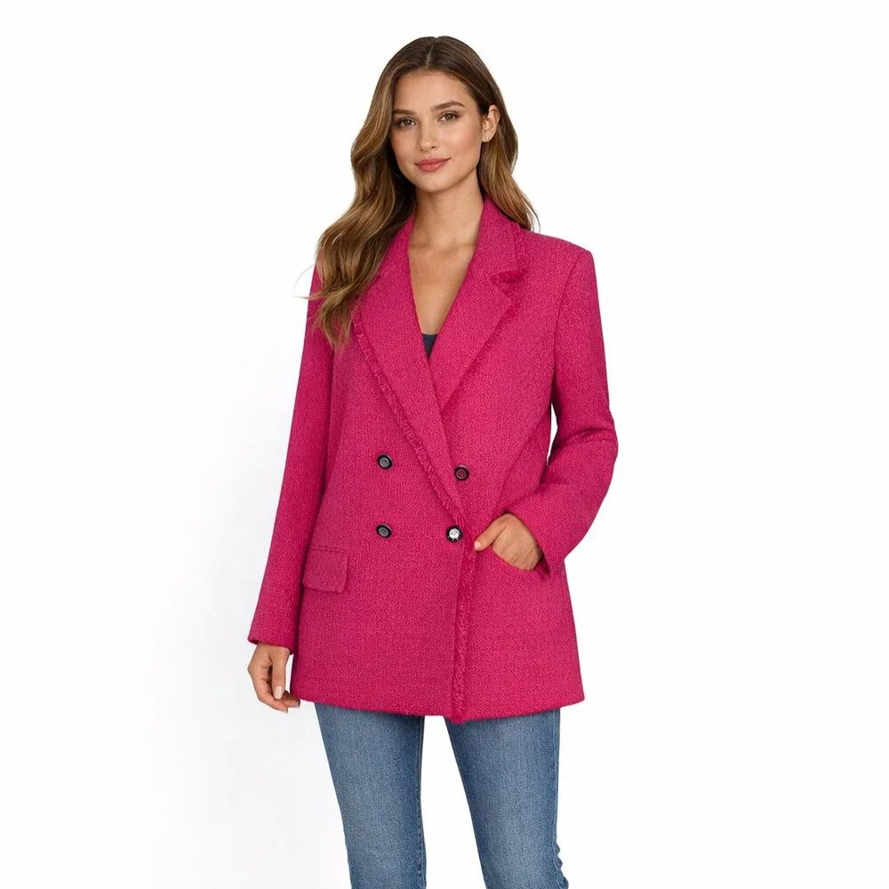 Karl Lagerfeld new hot pink jacket blazer size 16. - Picture 1 of 9